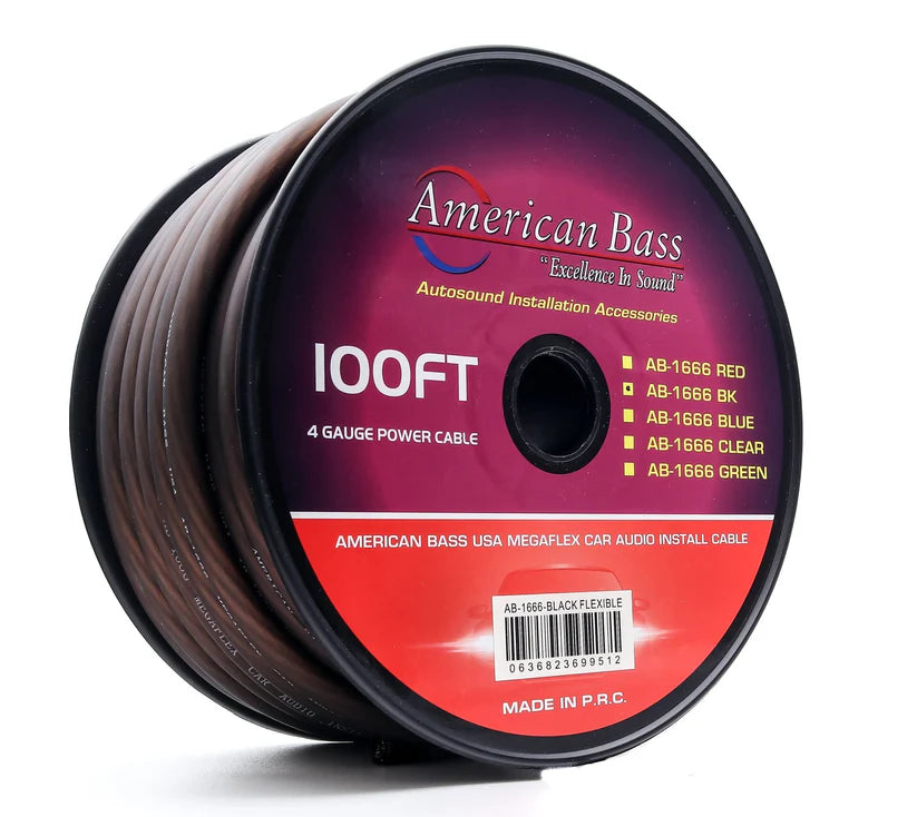 4 Gauge Mega Flex Power Cable 100ft Roll