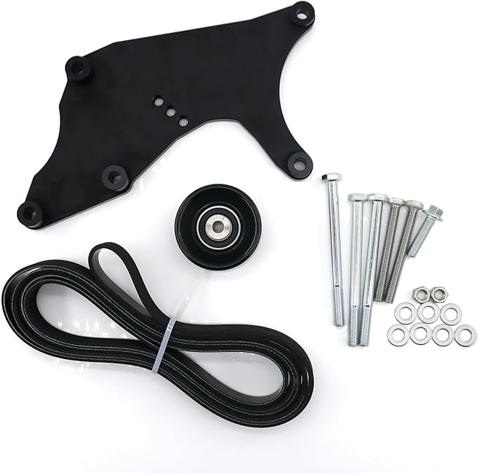 SUV Dual Alternator Bracket Kit Belt Idler Pulley Mounting Hardware, Replacement for Trucks and SUV 1999-2013 with the 4.8L, 5.3L, 6.0L, 6.2L Vortec V8 Gas Engines