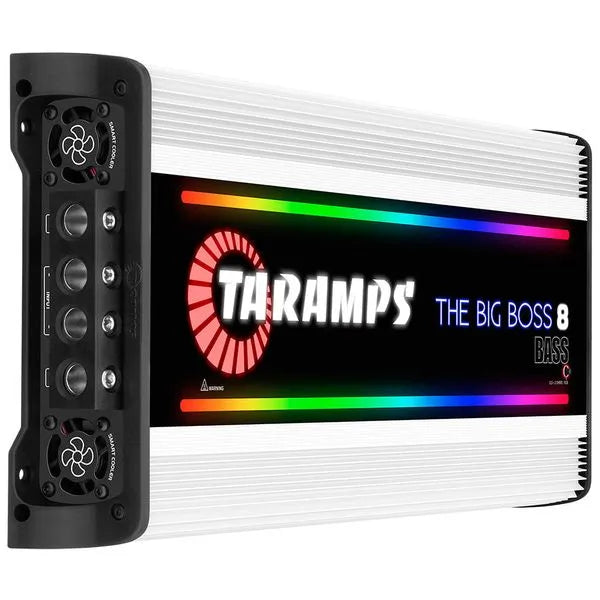 Taramps THE BIG BOSS 8 BASS WHITE 1 Channel 8000 Watts RMS 0.5 ~ 2 Ohms Car Audio Amplifier