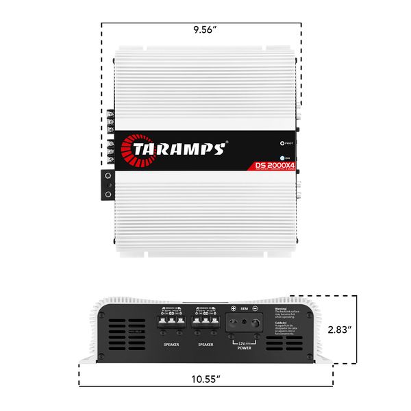 TARAMPS DS 2000X4 4 CHANNELS 2000 WATTS RMS CAR AUDIO AMPLIFIER 2 OHMS