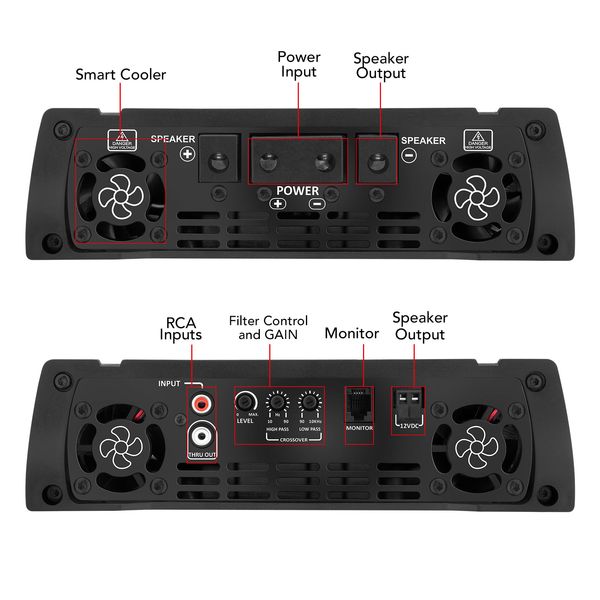 TARAMPS HV 20000 CHIPEO 20000 WATTS RMS CAR AUDIO AMPLIFIER 0.5 OHM
