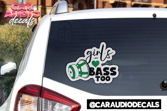 Girls Love Bass Too Basshead Decal