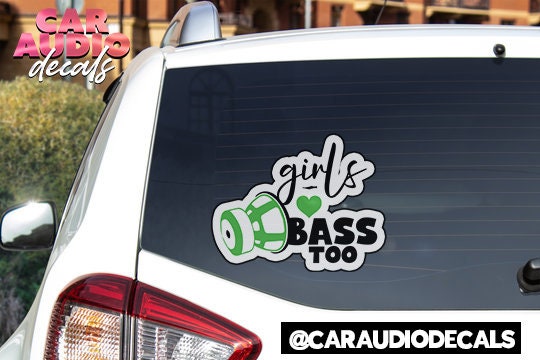 Girls Love Bass Too Basshead Decal
