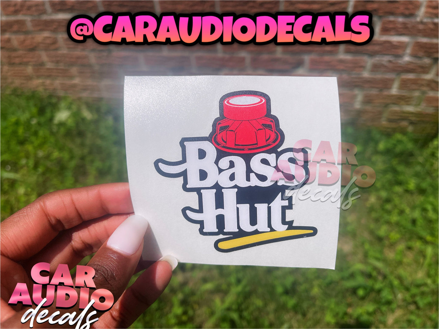 BassHead Bass Hut-Basshead Decals-Subwoofer-Car Audio Decals-Car Audio Sticker