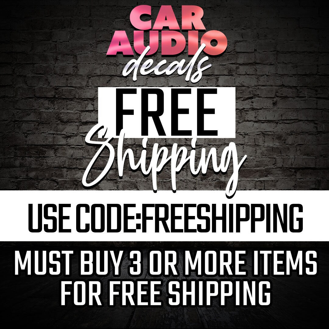 B.A.S.S.H.E.A.D Parody Decal-Car Audio Decals-Basshead Decals-Subwoofer-Bass Decals