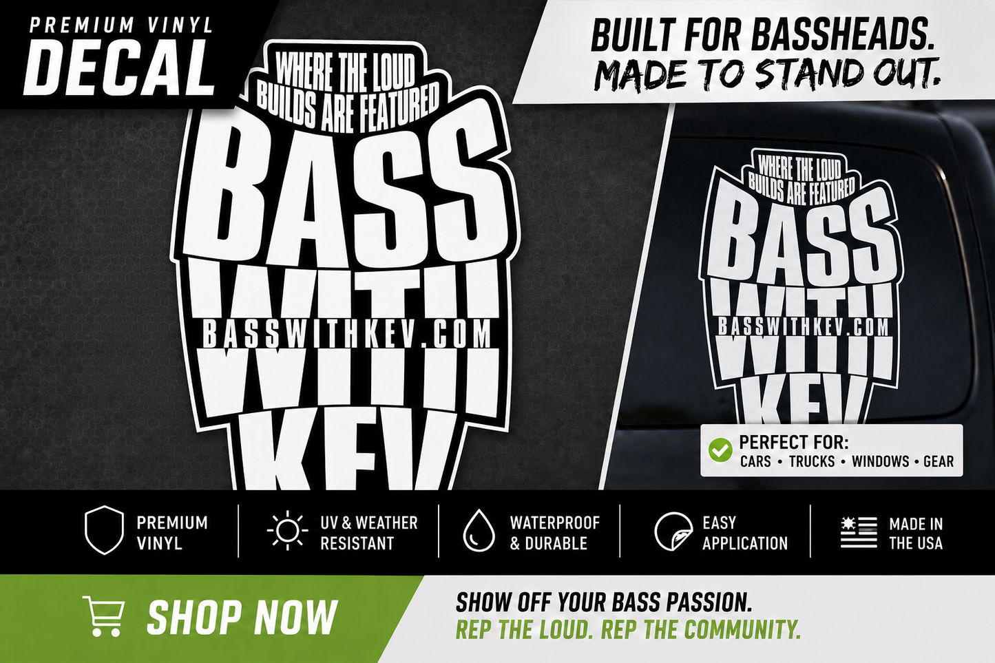 BASSWITHKEV 2025 BADGE LOGO DECAL