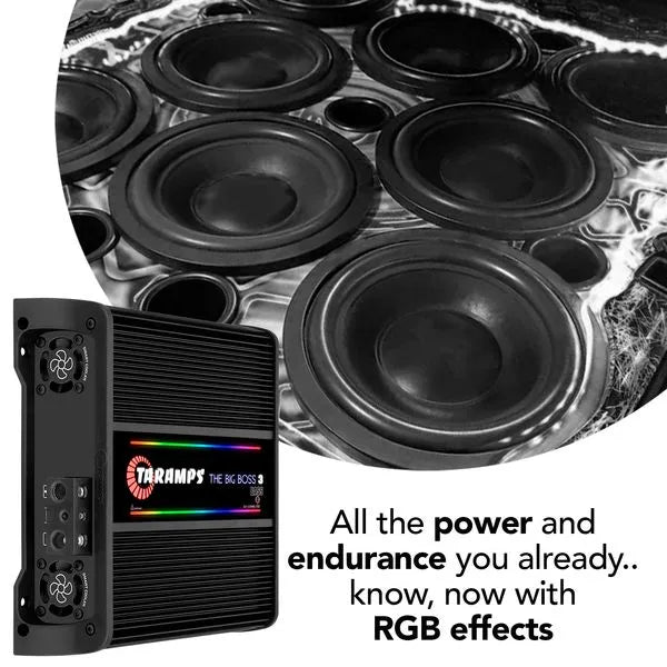Taramps THE BIG BOSS 3 BASS BLACK 1 Channel 3000 Watts RMS 0.5 ~ 2 Ohms Car Audio Amplifier