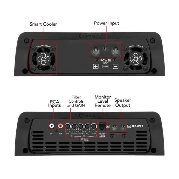 Taramps THE BIG BOSS 3 BASS BLACK 1 Channel 3000 Watts RMS 0.5 ~ 2 Ohms Car Audio Amplifier