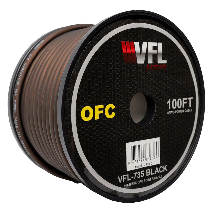 VFL 8 Gauge OFC Wire 100ft Roll