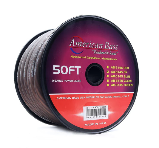 1/0 Gauge Mega Flex Power Cable 25/50ft Roll