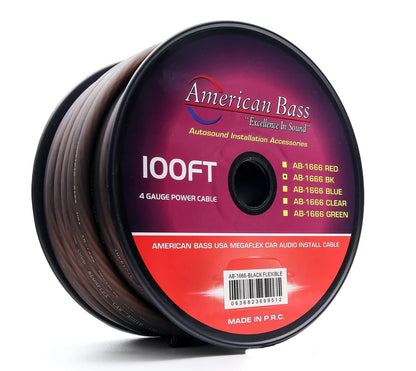 Power Cable Rol 4 Gauge Mega Flex Power Cable 100ft Roll – CAR AUDIO CONNECT