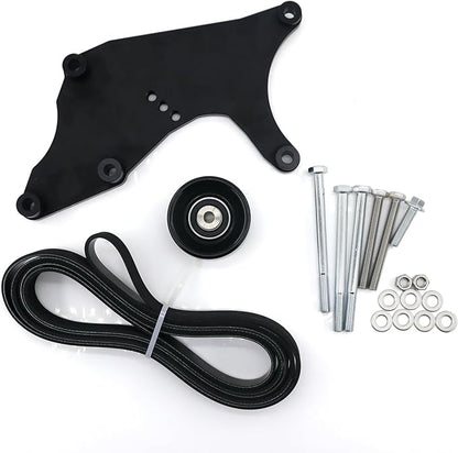 SUV Dual Alternator Bracket Kit Belt Idler Pulley Mounting Hardware, Replacement for Trucks and SUV 1999-2013 with the 4.8L, 5.3L, 6.0L, 6.2L Vortec V8 Gas Engines