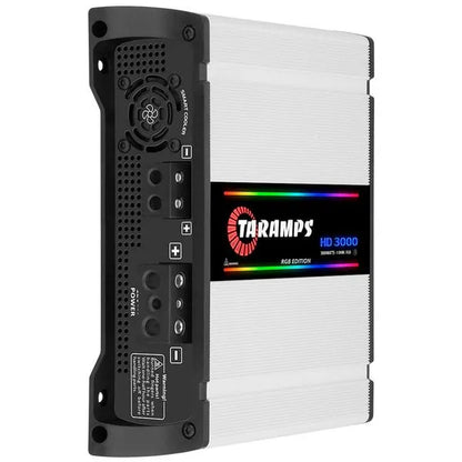 Taramps HD 3000 WHITE RGB Edition 1 Channel 3000 Watts RMS Car Audio Amplifier