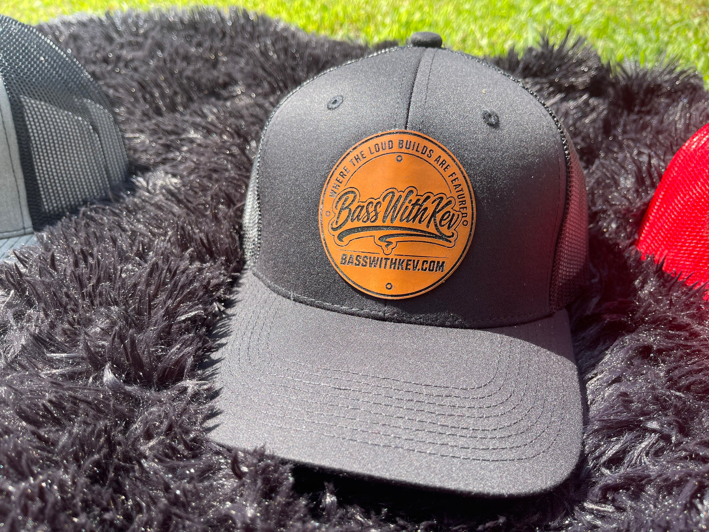BASSWITHKEV CLASSIC BLACK 6-PANEL SNAPBACK MESH CAP
