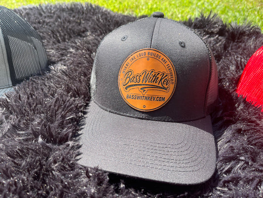 BASSWITHKEV CLASSIC BLACK 6-PANEL SNAPBACK MESH CAP