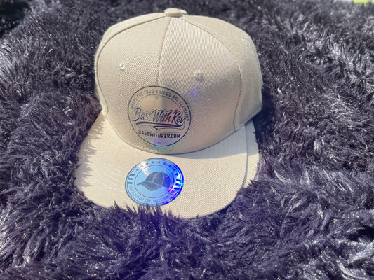 BASSWITHKEV KHAKI FLAT BILL SNAPBACK HAT