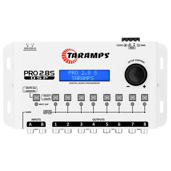 DSP TARAMPS PRO 2.8S CROSSOVER FULL DIGITAL SIGNAL AUDIO PROCESSOR WHITE