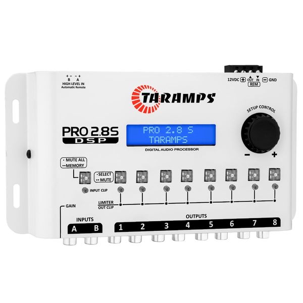 DSP TARAMPS PRO 2.8S CROSSOVER FULL DIGITAL SIGNAL AUDIO PROCESSOR WHITE