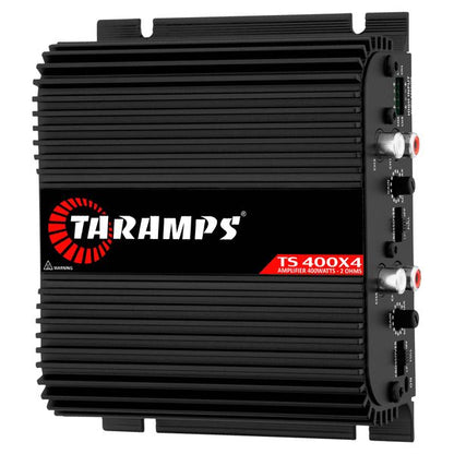 TARAMPS TS 400X4 2 OHMS BLACK VERSION 4 CHANNELS 400 WATTS RMS CAR AUDIO AMPLIFIER HIGH INPUT LEVEL