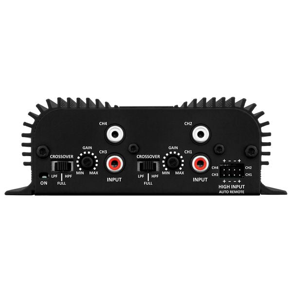 TARAMPS TS 400X4 2 OHMS BLACK VERSION 4 CHANNELS 400 WATTS RMS CAR AUDIO AMPLIFIER HIGH INPUT LEVEL