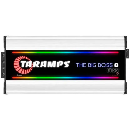 Taramps THE BIG BOSS 8 BASS WHITE 1 Channel 8000 Watts RMS 0.5 ~ 2 Ohms Car Audio Amplifier