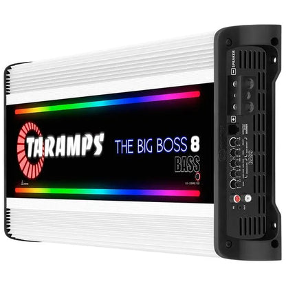 Taramps THE BIG BOSS 8 BASS WHITE 1 Channel 8000 Watts RMS 0.5 ~ 2 Ohms Car Audio Amplifier