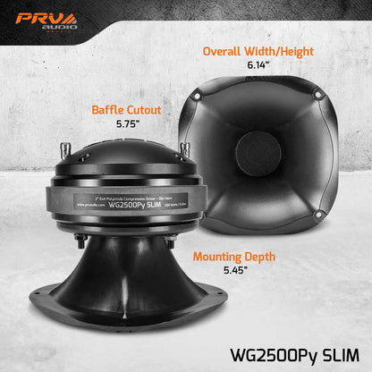 WG2500Py SLIM 2" Exit Mids & Highs Compression Driver with Horn (B STOCK)