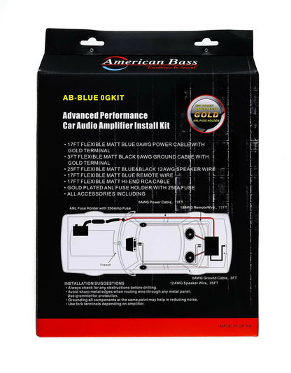 American Bass 0 Gauge Amplifier Kit
