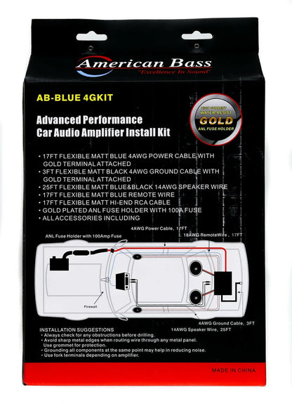 American Bass 4 Gauge Amplifier Kit