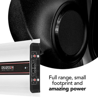 TARAMPS DS 1200X4 4 CHANNELS 1200 WATTS RMS CAR AUDIO AMPLIFIER 2 OHMS