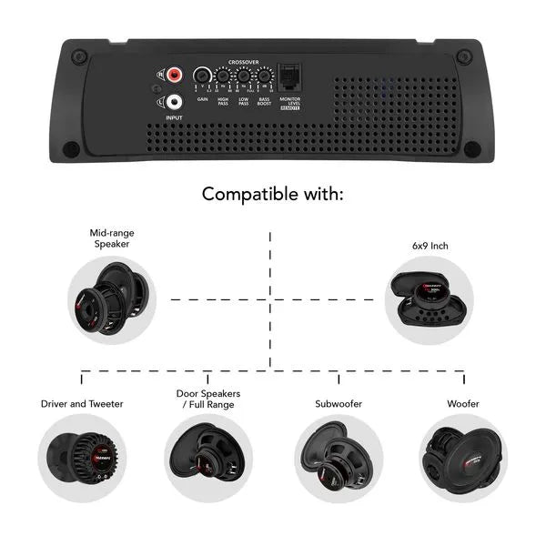 Taramps HD 3000 Black 1 Channel 3000 Watts RMS Car Audio Amplifier