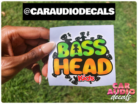 Bass Head Kids Decal