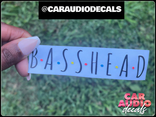 B.A.S.S.H.E.A.D Parody Decal-Car Audio Decals-Basshead Decals-Subwoofer-Bass Decals