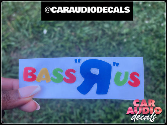 BASS “R” US Decal-Car Audio Decals-Basshead Decals-Subwoofer-Bass Decals