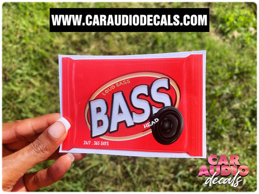 BassHead Candy Wafer Decal-Car Audio Decals-Basshead Decals-Subwoofer-Bass Decals