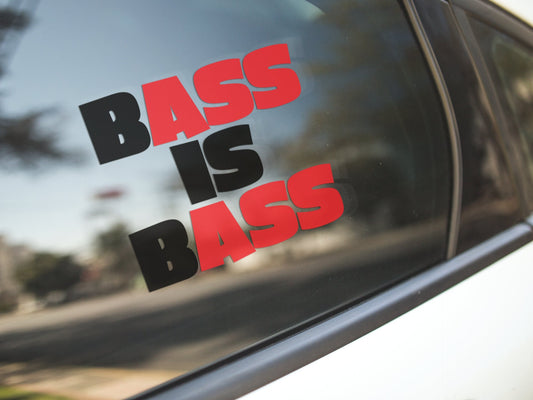 Bass is Bass Decal-Car Audio Decals-Basshead Decals-Subwoofer-Bass Decals
