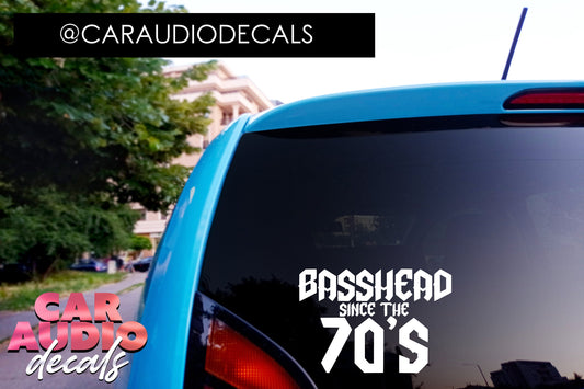 Basshead Since the 70's Decals-Subwoofer-Car Audio Decals-Car Audio Sticker-Car Decal-Basshead
