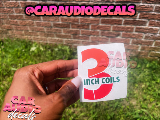 BassHead 3” Coil-Basshead Decals-Subwoofer-Car Audio Decals-Car Audio Sticker