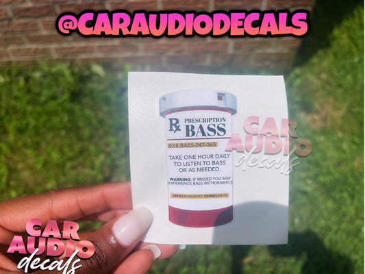 BassHead Bass RX-Basshead Decals-Subwoofer-Car Audio Decals-Car Audio Sticker