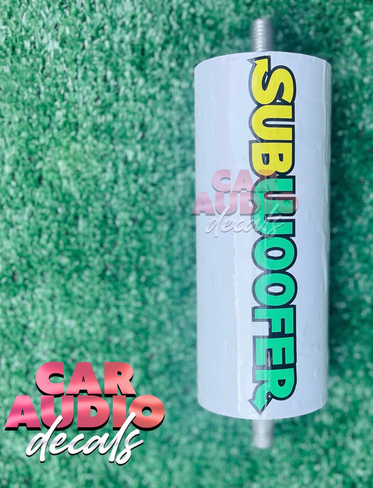 Subwoofer Yinlong Lithium Battery Wrap Decal
