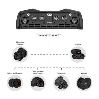 Taramps MD 12000.1 Car Audio Amplifier 1 Channel 12000 Watts RMS 0.5 Ohm