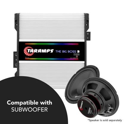 Taramps THE BIG BOSS 3 BASS WHITE 1 Channel 3000 Watts RMS 0.5 ~ 2 Ohms Car Audio Amplifier