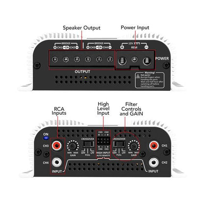 TARAMPS TS 800X4 4 CHANNELS 800 WATTS RMS CAR AUDIO AMPLIFIER 2 OHM